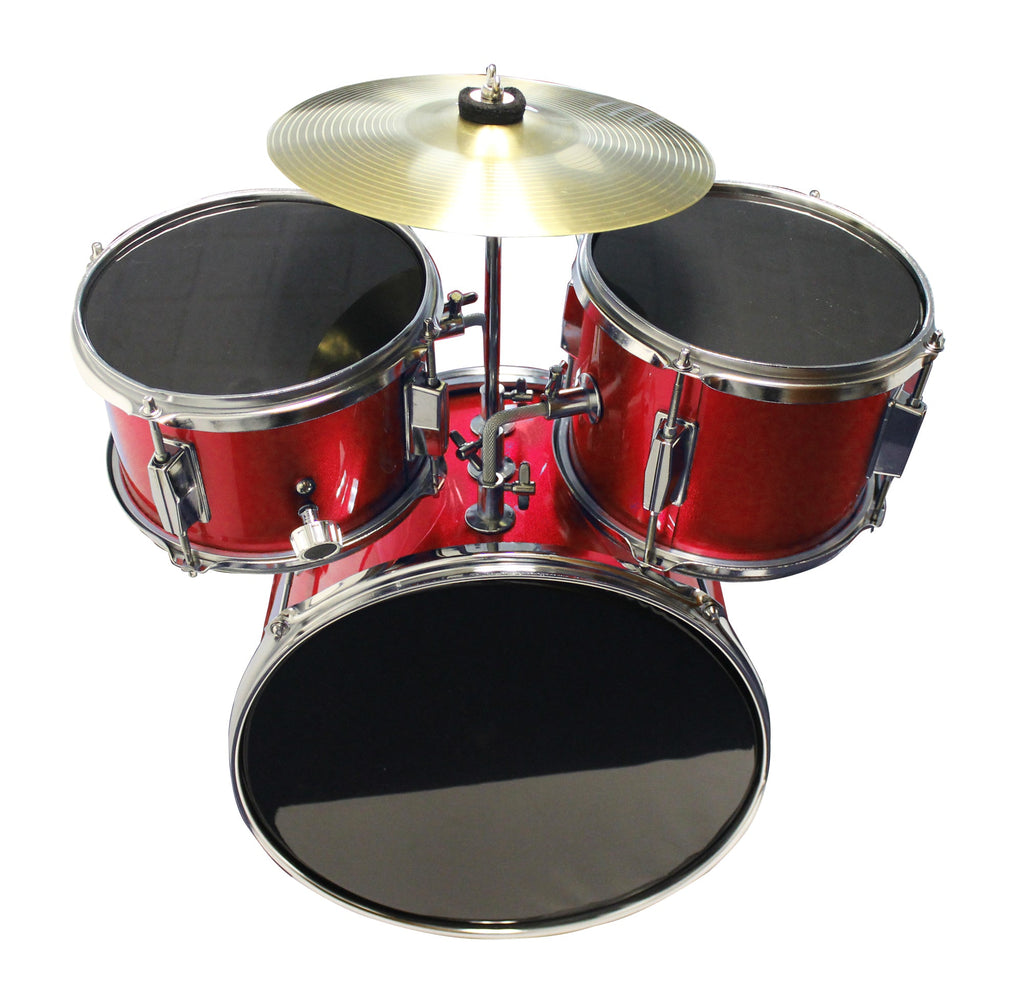 RockJam 3 Piece Junior Drum Kit - M Red