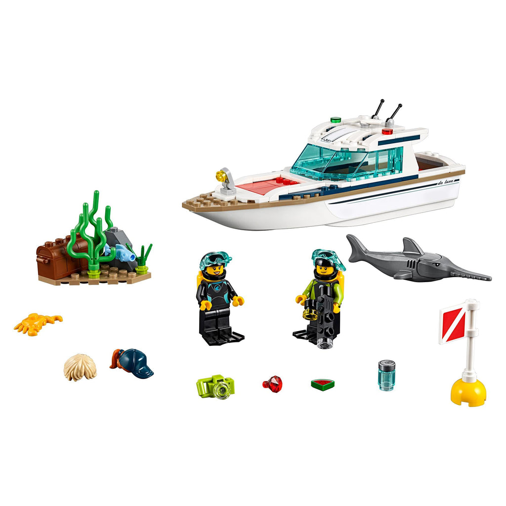 LEGO® City Diving Yacht Deep Sea Boat Set 60221 Default Title